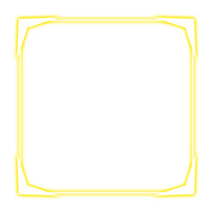 yellow square frame and corner light neon