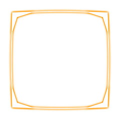 orange square frame curve and corner light neon
