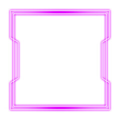 purple square frame and light neon