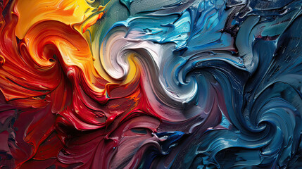 Obraz premium Modern textured color swirls background, AI generative