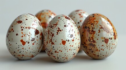 Easter Day has cute eggs and bunnies, flowers, patterns, and a white background.