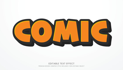 editable 3d text effect sticker style template