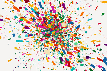 Colorful bright confetti isolated on a white background Festive vector illustration
