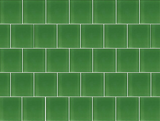 Green ceramic tile background. Old vintage ceramic tiles in green to decorate the kitchen or...