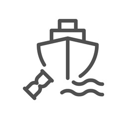 Obraz premium Ship management related icon outline and linear vector. 