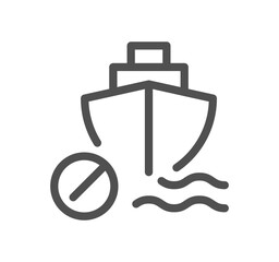 Ship management related icon outline and linear vector.
