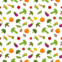 Vegetables Background Seamless Pattern Print