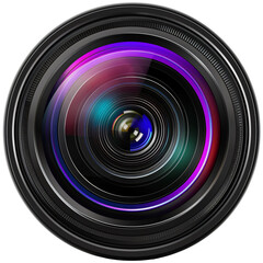 High quality DSLR lens isolated on white and transparent background