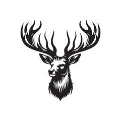 Naklejka premium deer head silhouette