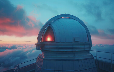 Dawn at IIIa Center: White Dome Telescope in Hawaii, High-Res Canon EOS R5 Shot