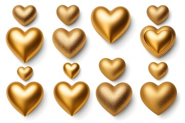 Obraz premium golden hearts