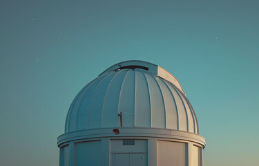 Stunning White Dome Telescope at Dawn in Hawaiis IIIa Center - High Resolution Canon EOS R5 Capture