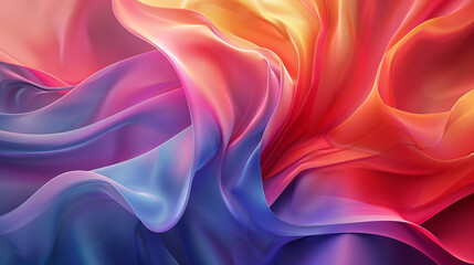 Obraz premium A stunning tricolor abstract design created by AI, featuring vibrant and modern patterns and shapes. It can be used for decoration, digital art, interior design, and more.