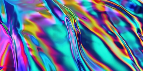 Obraz premium Abstract Holographic Swirls