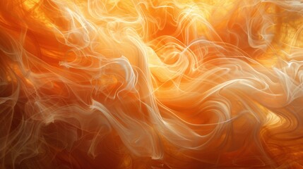 Naklejka premium cozy ambient lighting, gracefully swirling amber haze resembles wisps of smoke, creating a warm, inviting glow that immerses the viewer in serenity and introspection