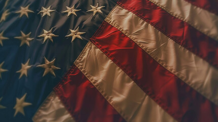 American flag waving with space for your message.