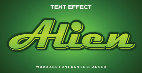 Alien  editable text effect
