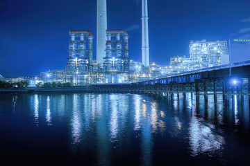 Naklejka premium 工場夜景