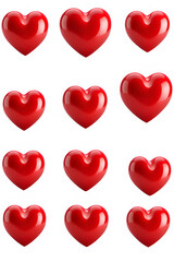 red hearts