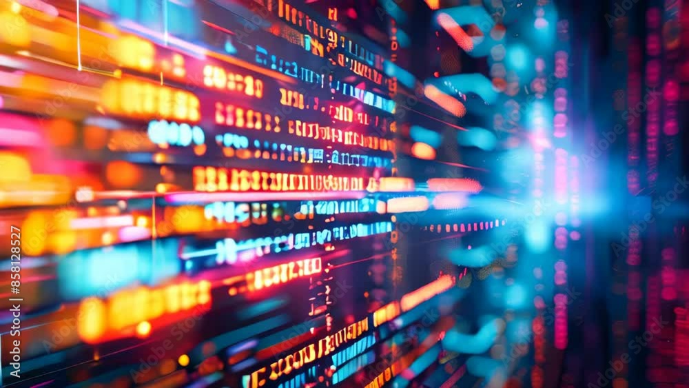 Poster abstract background of generic computer code. data and technology concept animation.