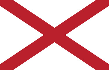  Alabama State Flag illustration. Alabama Flag.