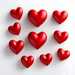 red hearts