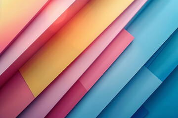 Obraz premium Delicate and thin geometric shapes in pastel tones, creating a minimalist vector pattern,