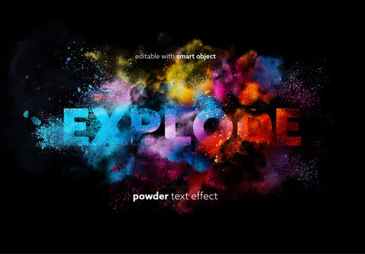 Powder Explosion Text Effect with Ai Elements