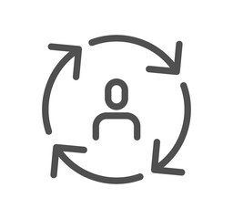 People related icon outline and linear vector.
