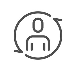 People related icon outline and linear vector.