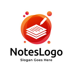 notepad vector, icon or logo sign symbol illustration