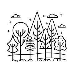 Tree Icon, Forest Icon, Christmas Tree icon, Tree SVG, Tree Illustration, Tree Vector, Forest Icon, Nature Icon, Landscape icons, Farm Icon, Land icon, Mountain Icon, forest svg, camping svg, nature s