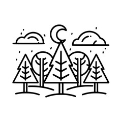 Tree Icon, Forest Icon, Christmas Tree icon, Tree SVG, Tree Illustration, Tree Vector, Forest Icon, Nature Icon, Landscape icons, Farm Icon, Land icon, Mountain Icon, forest svg, camping svg, nature s