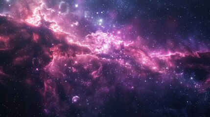 Obraz premium Celestial abstract space background featuring shimmering stars and ethereal nebulae, perfect for cosmic-themed designs.