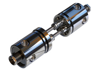 High-resolution image of an industrial mechanical part, showcasing detailed metal components and precision engineering.