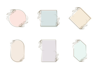 frame flower logo design template