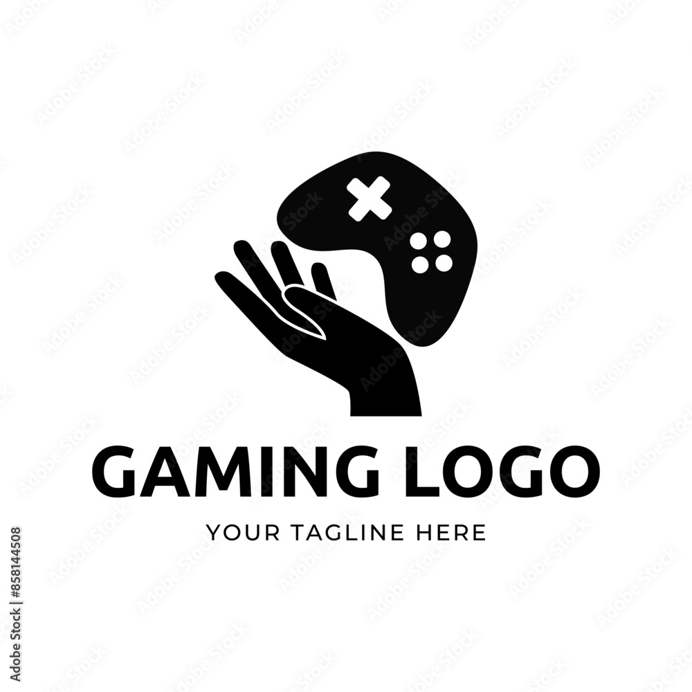 Canvas Prints Game console and video games stick logo design template logo.