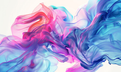 Obraz premium Colorful Abstract Flow on White Background
