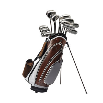 recommend clip art: Golf clubs against transparent background Ai generated