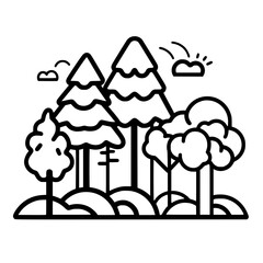 Tree Icon, Forest Icon, Christmas Tree icon, Tree SVG, Tree Illustration, Tree Vector, Forest Icon, Nature Icon, Landscape icons, Farm Icon, Land icon, Mountain Icon, forest svg, camping svg, nature s