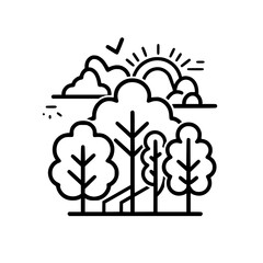 Tree Icon, Forest Icon, Christmas Tree icon, Tree SVG, Tree Illustration, Tree Vector, Forest Icon, Nature Icon, Landscape icons, Farm Icon, Land icon, Mountain Icon, forest svg, camping svg, nature s