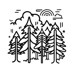 Tree Icon, Forest Icon, Christmas Tree icon, Tree SVG, Tree Illustration, Tree Vector, Forest Icon, Nature Icon, Landscape icons, Farm Icon, Land icon, Mountain Icon, forest svg, camping svg, nature s