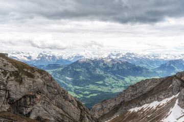 View from on top of Mount Pilatus