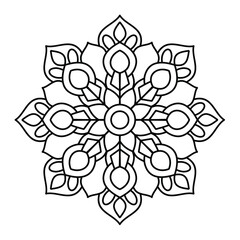 simple mandala design for coloring book, wall art , henna design