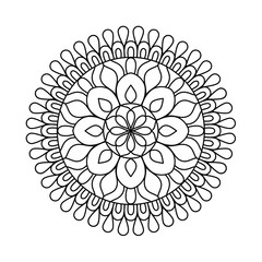 simple mandala design for coloring book, wall art , henna design