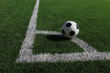 Football on the grass