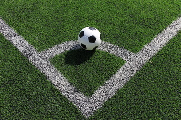 Football on the grass