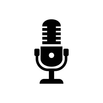 recommend clip art: Microphone icon isolated vector illustration.