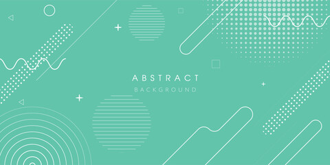 Memphis style illustration of geometric patterns