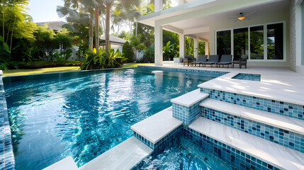 Obraz premium Chic Poolside Escape